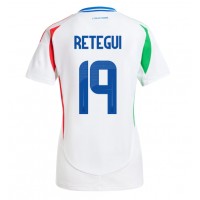 Camiseta Italia Mateo Retegui #19 Visitante Equipación para mujer Eurocopa 2024 manga corta